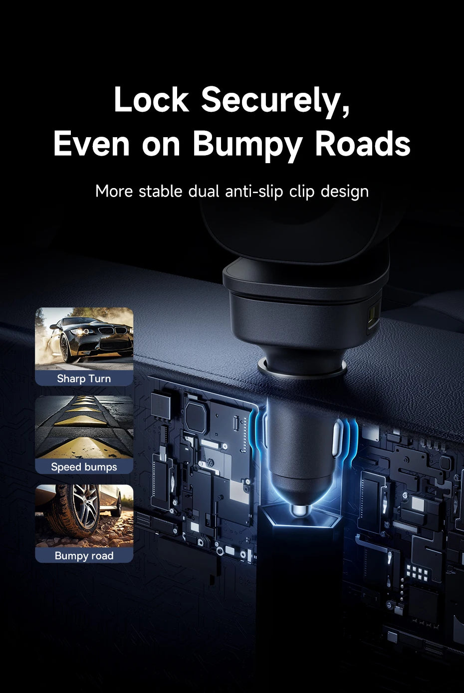 4-Port Fast Car Charger with Retractable Cables