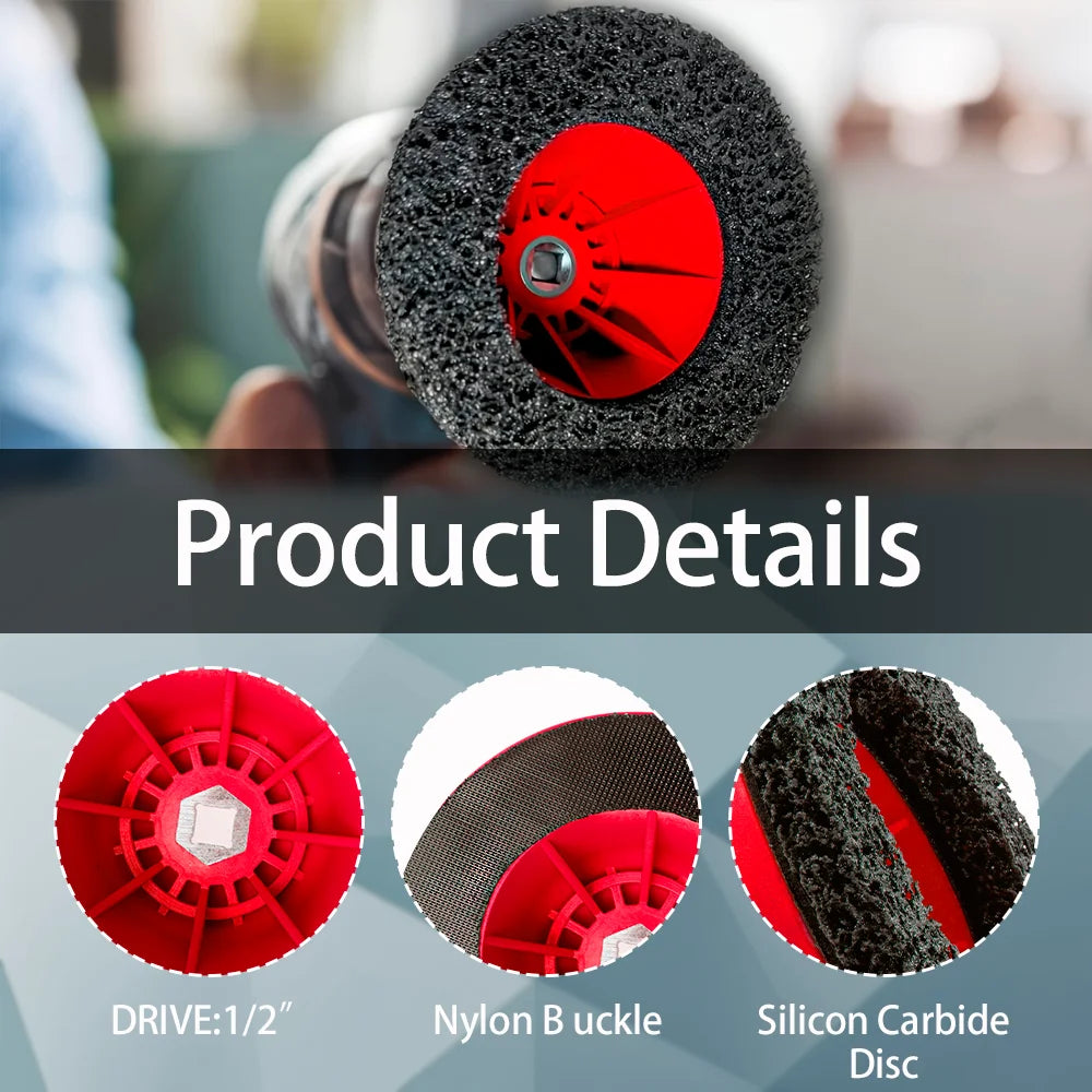Wheel Hub and Brake Disc Rust Removal Grinding Tool - 5