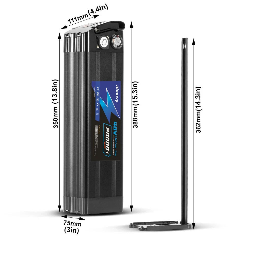 Silver Fish Lithium Ion E-Bike Battery Pack with BMS