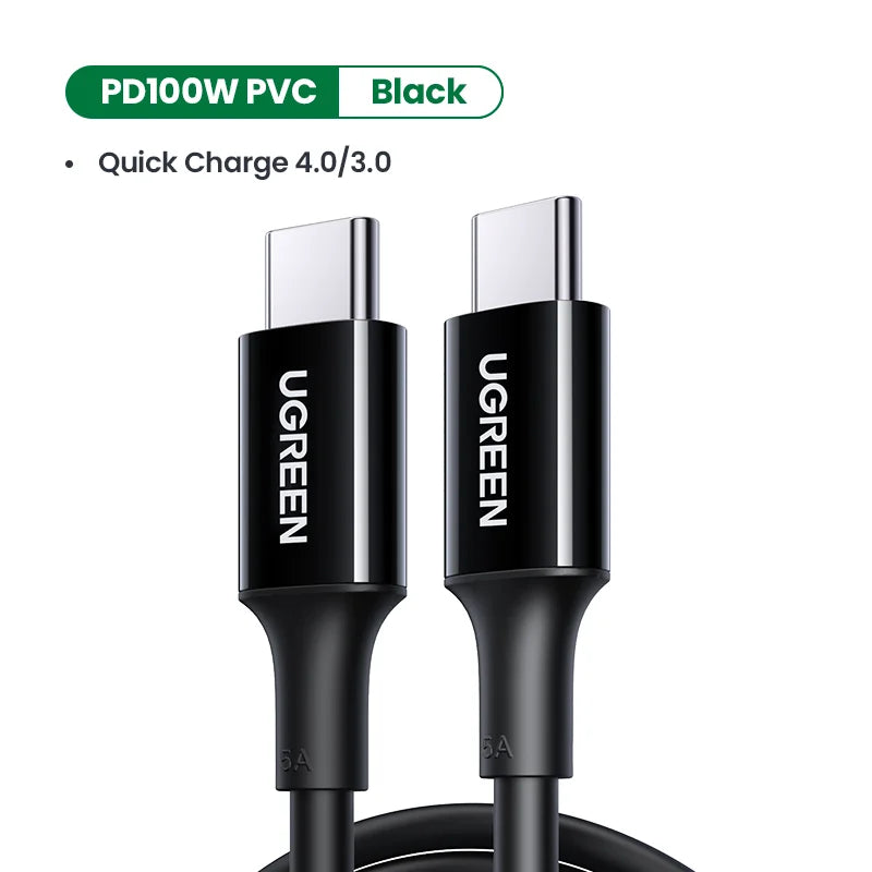 100W USB-C to USB-C Fast Charging and Data Sync Cable