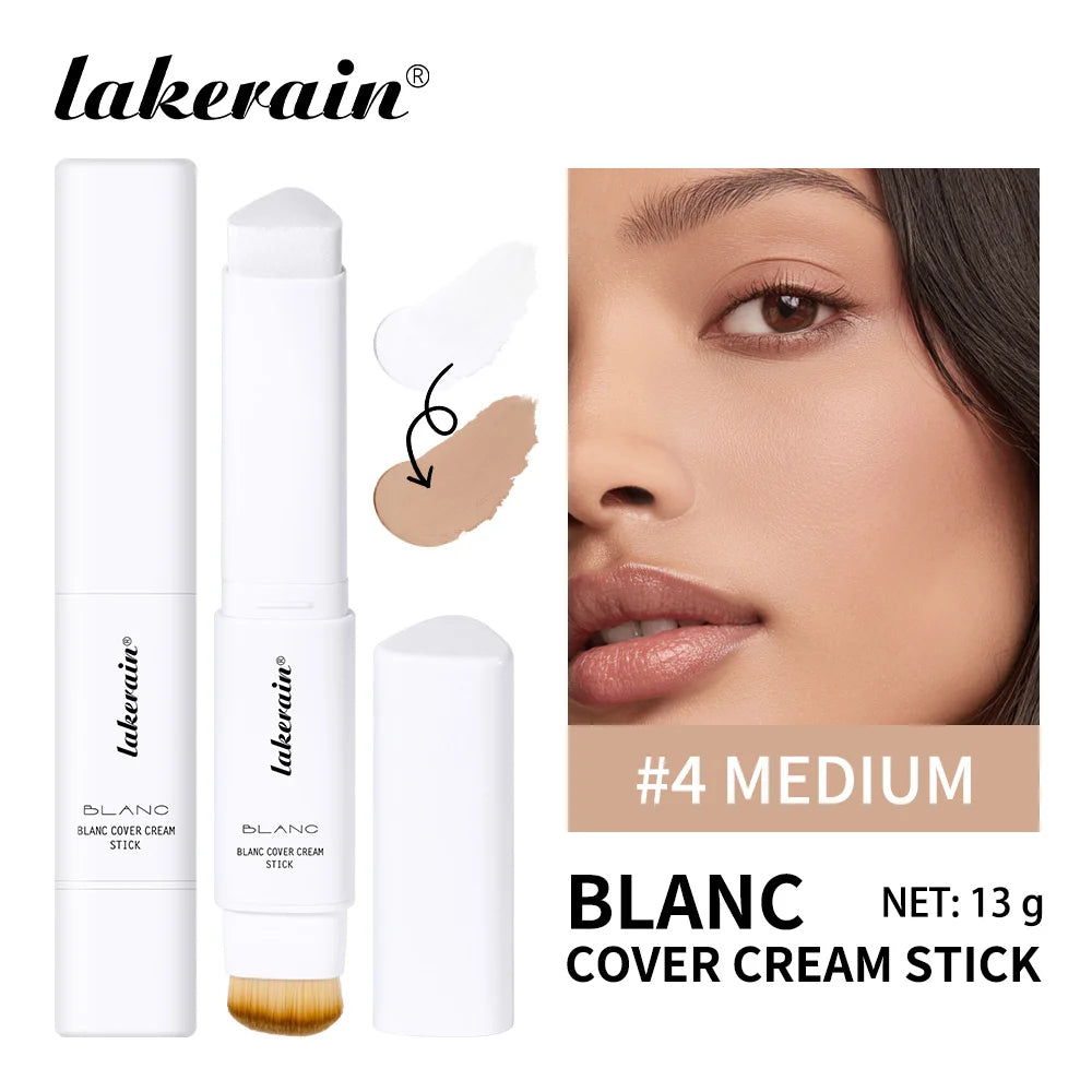 Color-Adapting Foundation Stick with Built-in Blending Brush
