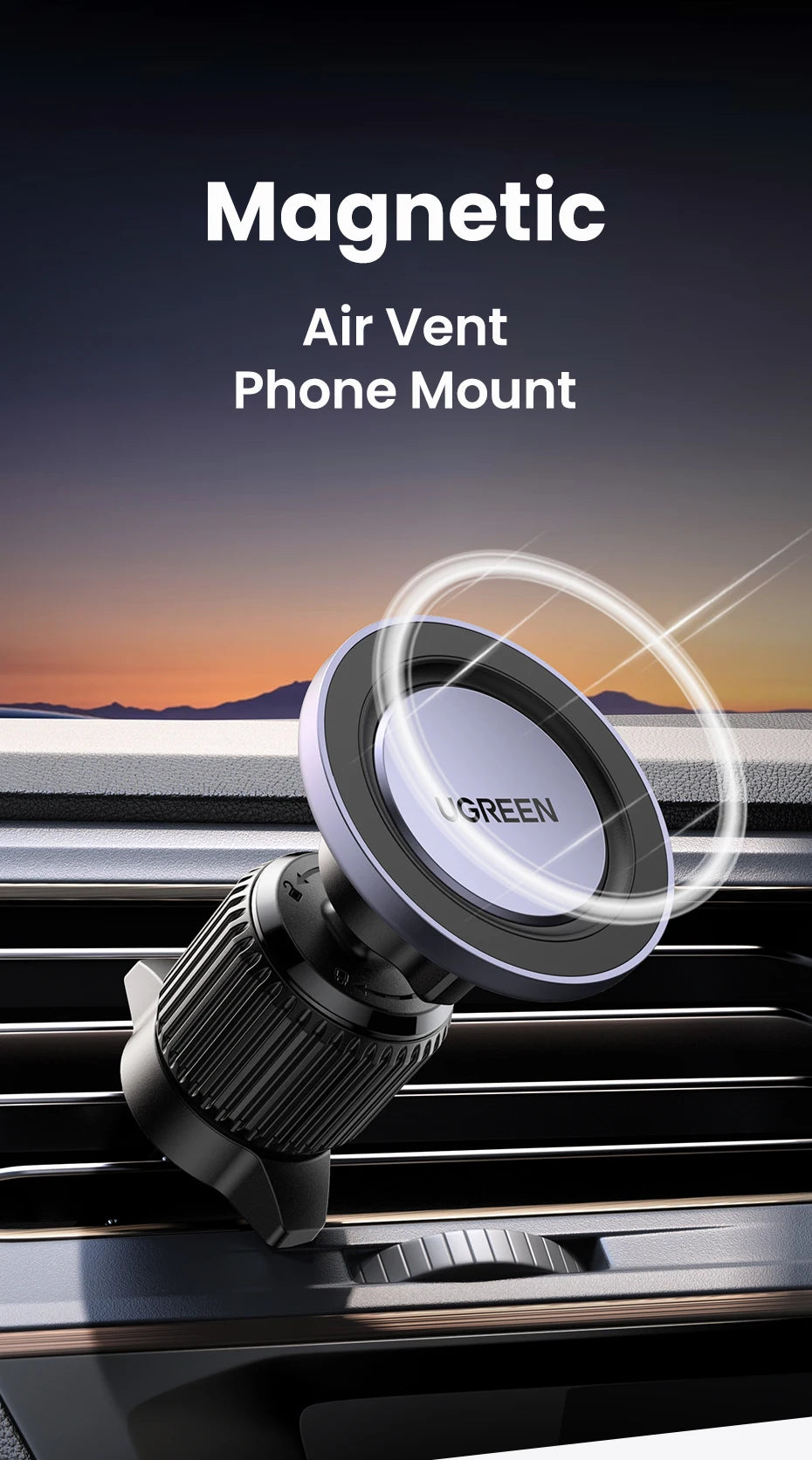Magnetic Air Vent Car Phone Holder for Smartphones