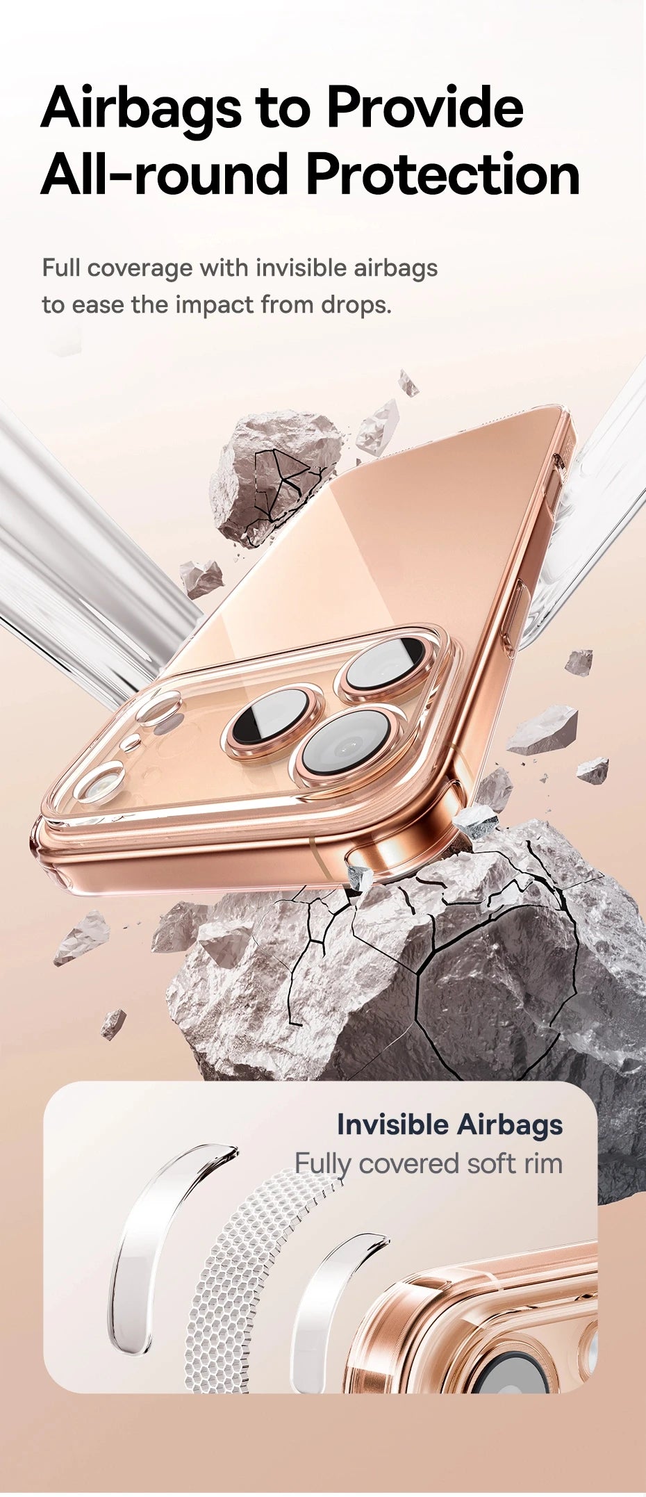 Ultra-Thin Clear Protective Case for iPhone 17, 16, and 15 Series