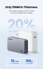 65W GaN Fast Wall Charger for Laptops and Smartphones