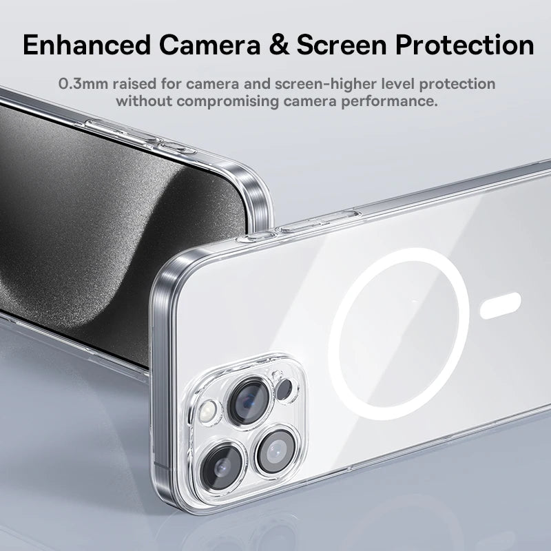 Magnetic Crystal Clear Slim Phone Case for iPhone