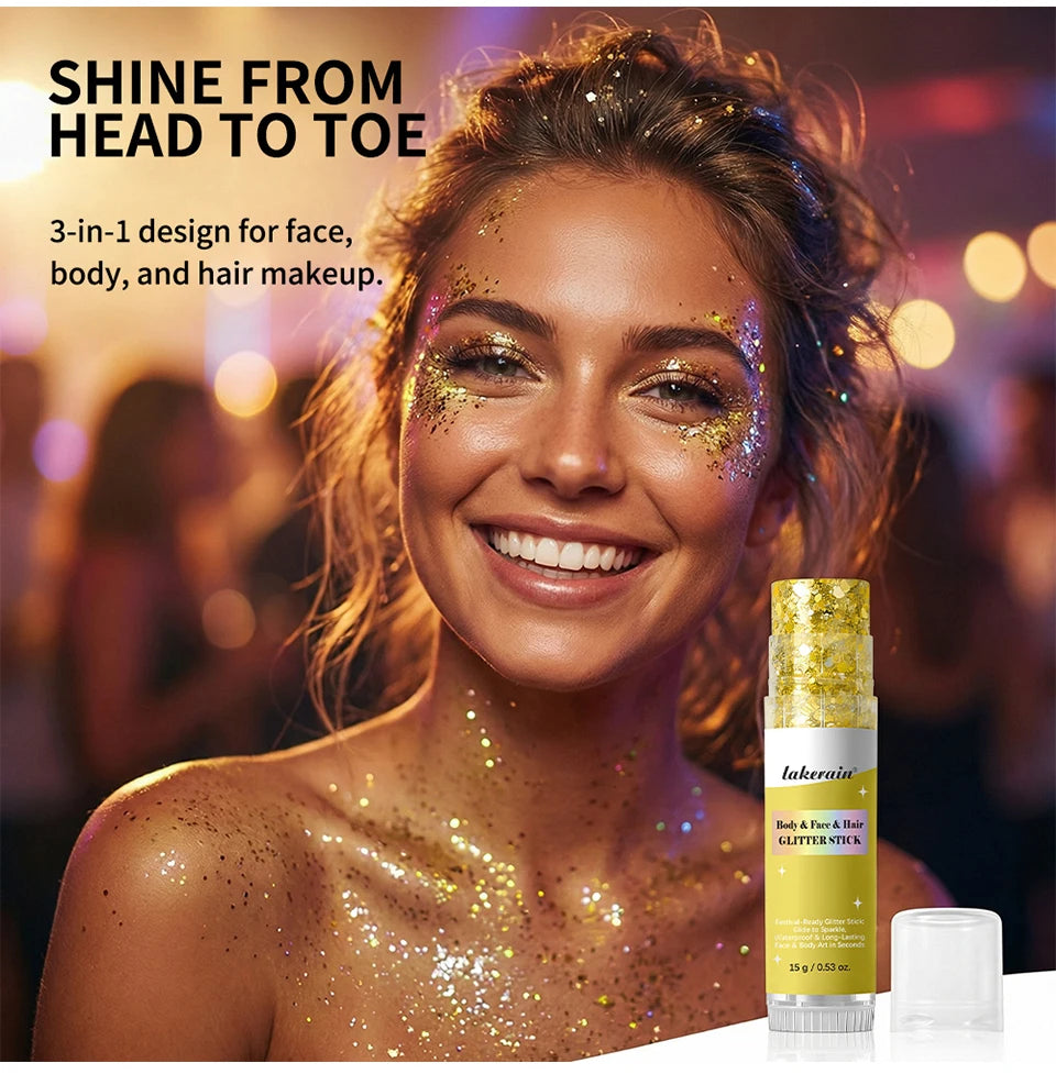 Glitter Highlighter Stick for Face Body and Hair