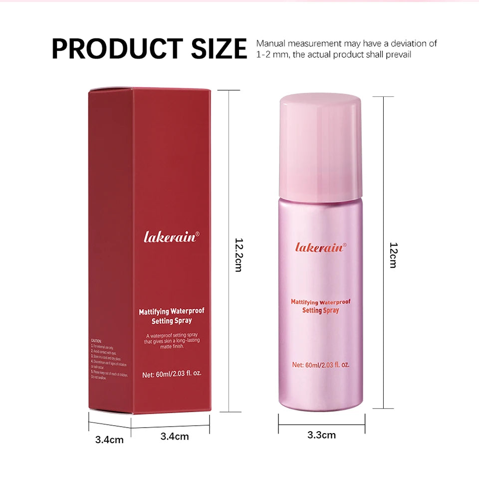 Long-Lasting Matte Finish Makeup Setting Spray