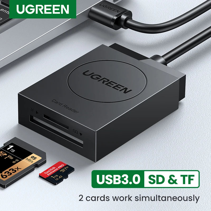 2-in-1 USB 3.0 SD and Micro SD Memory Card Reader Adapter