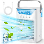 Portable Desktop Air Cooler and Humidifier with Misting Fan
