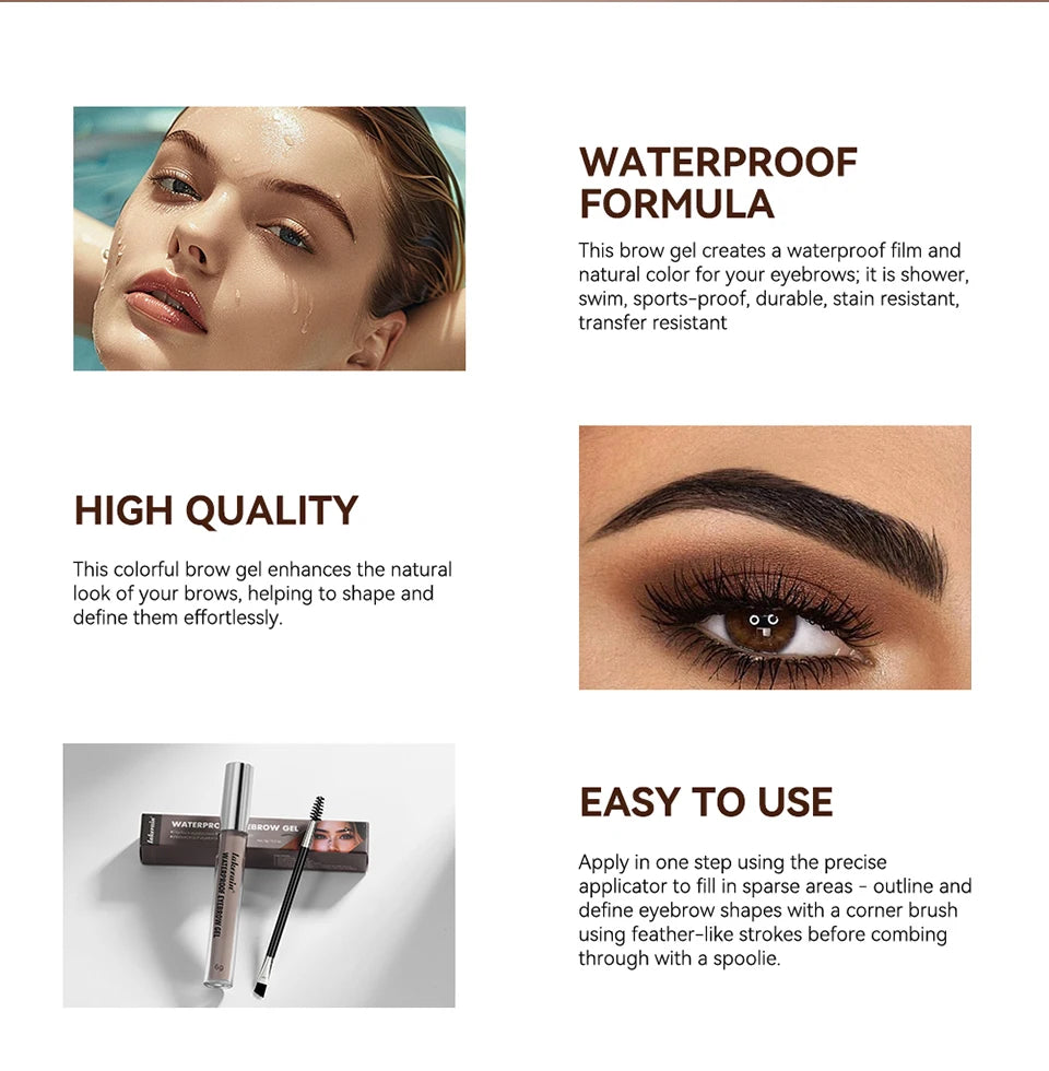 Waterproof Eyebrow Tint Gel for Long-Lasting Natural Brows