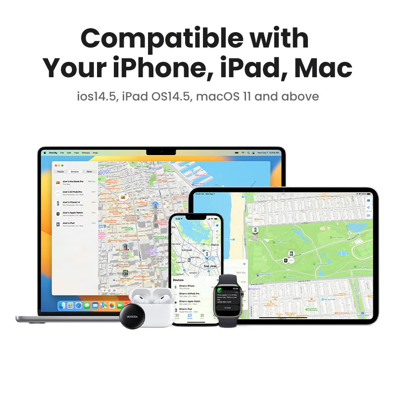 Bluetooth Smart Tag GPS Tracker Compatible with Apple Find My