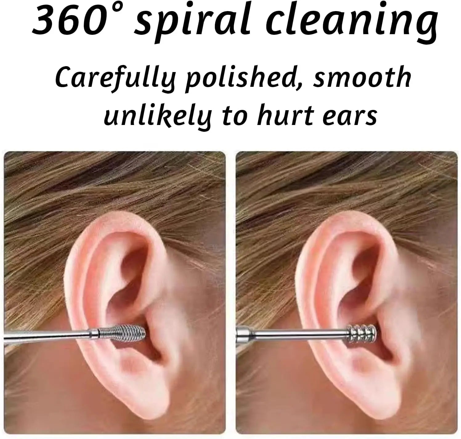 Stainless Steel Ear Wax Removal Cleaning Tool Kit with Storage Case - 2
