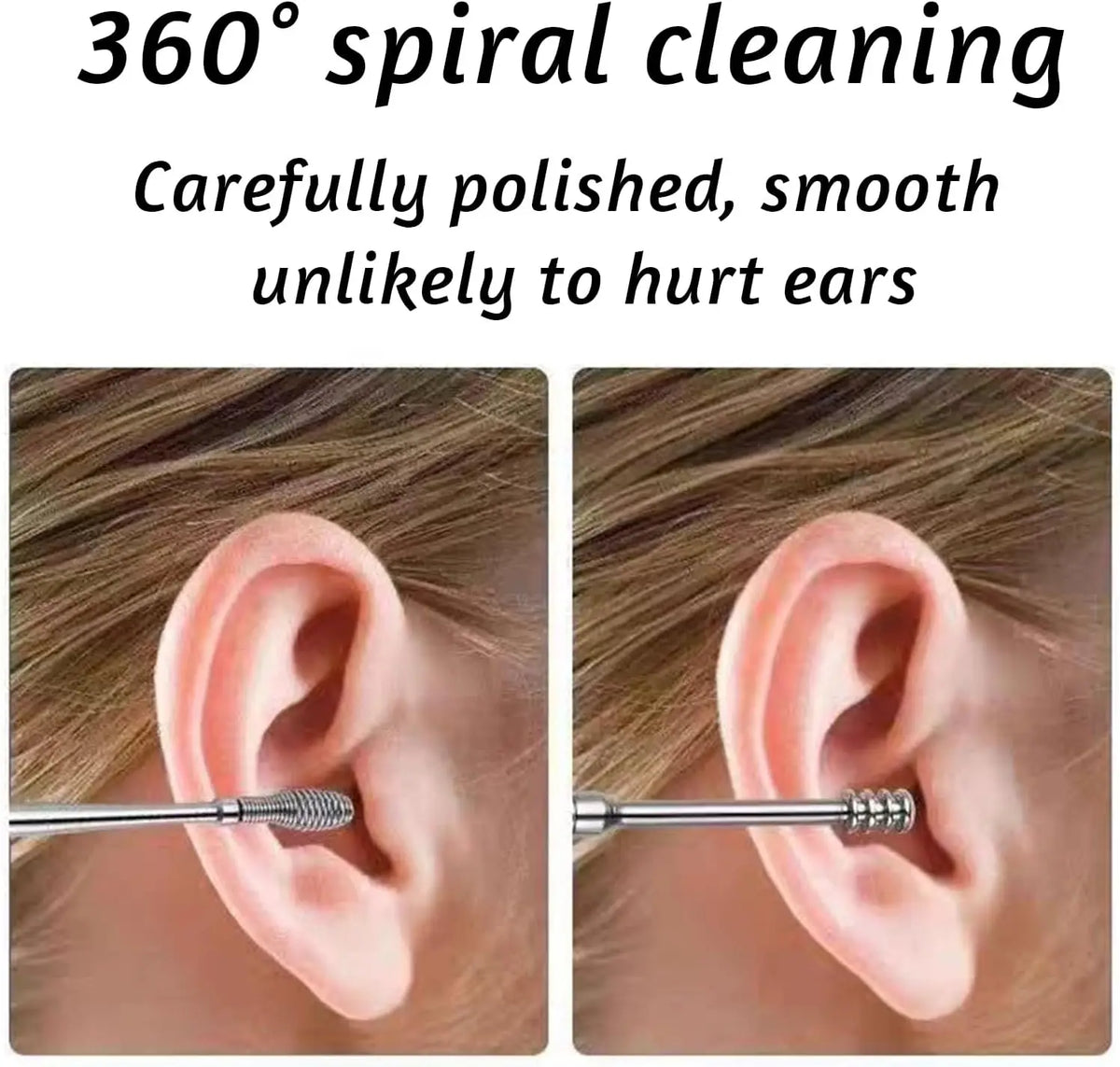 Stainless Steel Ear Wax Removal Cleaning Tool Kit with Storage Case