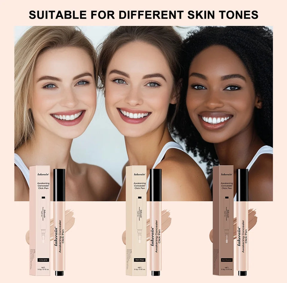 Waterproof Concealer Click Pen for Brightening and Full Coverage