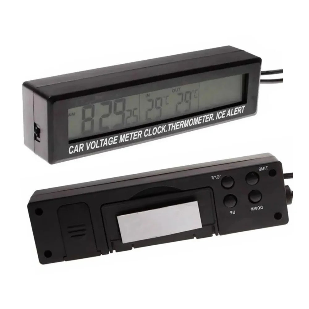 3 in 1 Car Digital Clock Thermometer and Battery Voltage Voltmeter