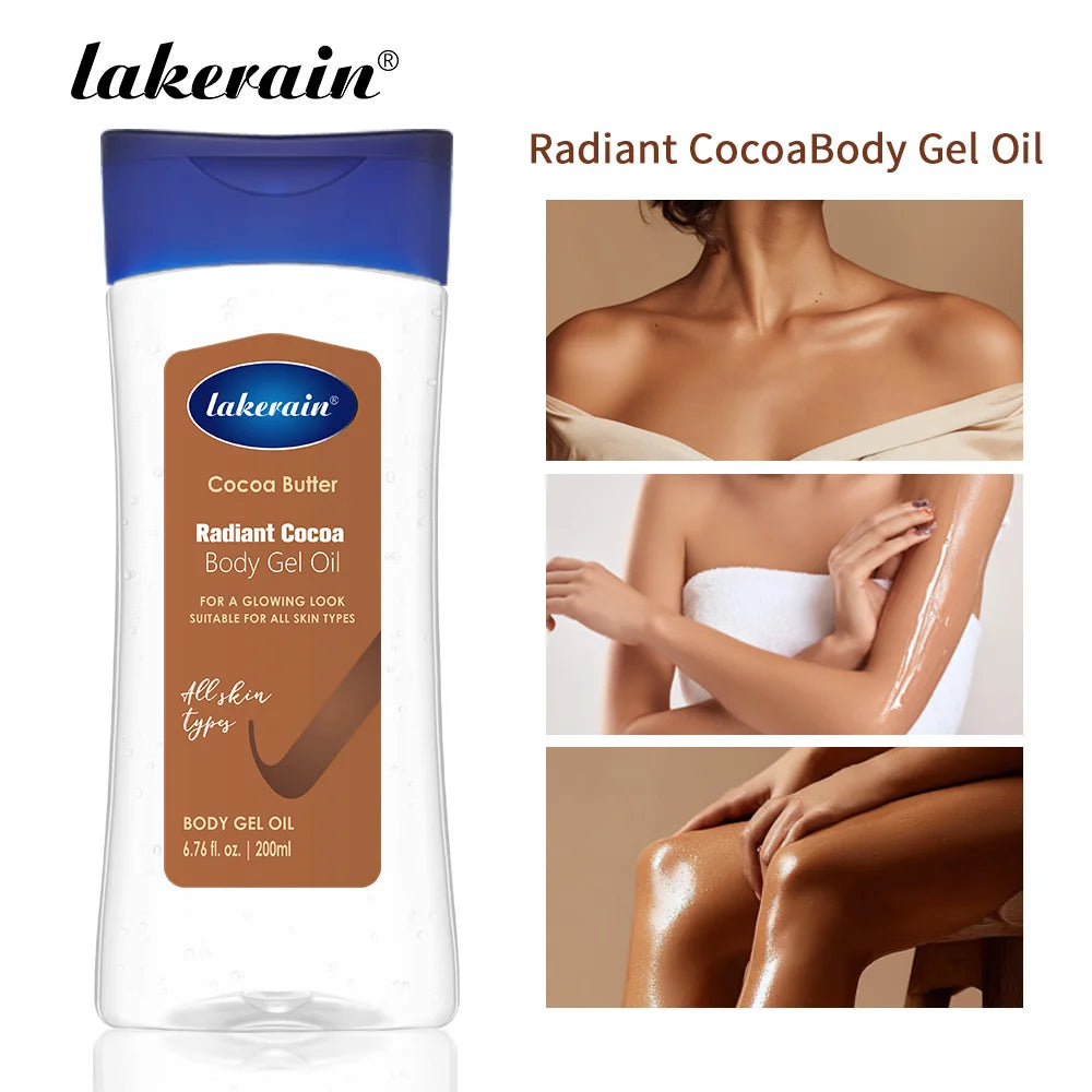Radiant Cocoa Butter Body Gel Oil for Hydrated Glowing Skin