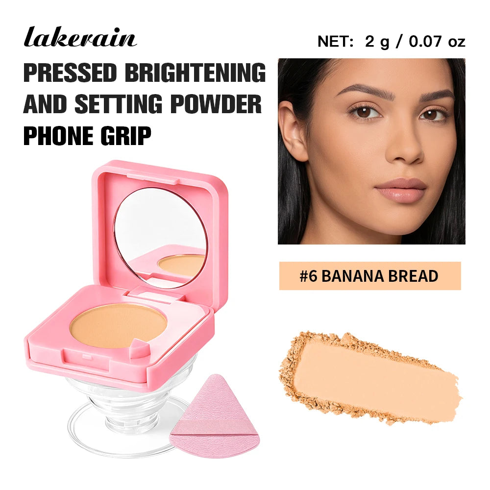 2-in-1 Matte Pressed Powder and Phone Grip with Mirror
