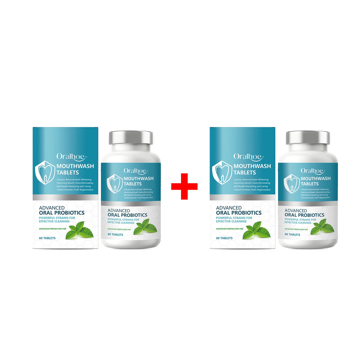 Probiotic Teeth Whitening Mouthwash Tablets for Fresh Breath