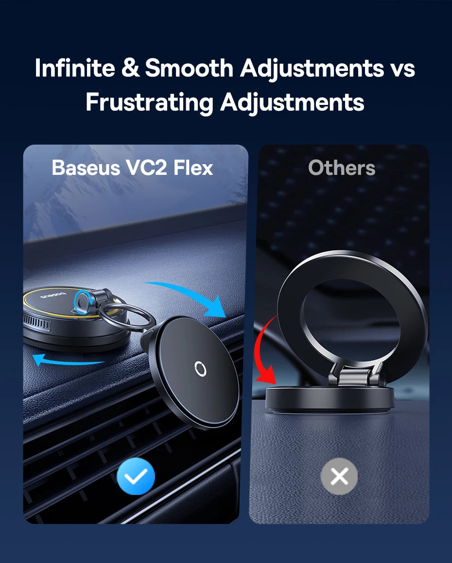 Magnetic Wireless Car Charger and Vacuum Mount Phone Holder - 10