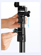1.7m Extendable Aluminum Phone Tripod with Bluetooth Remote