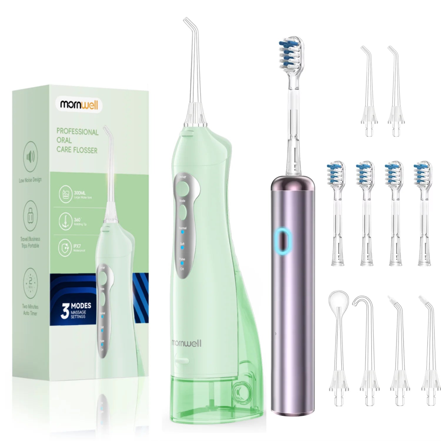 Portable Oral Irrigator and Electric Toothbrush Dental Care Set - 23