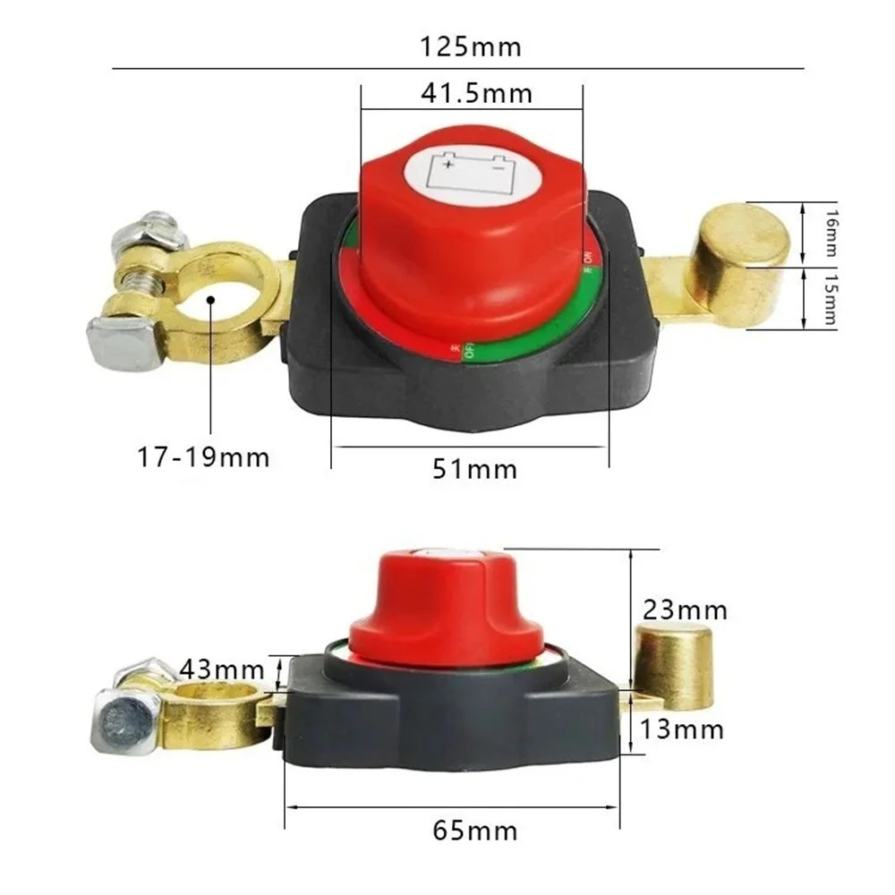 12V-48V Battery Disconnect Rotary Switch for Car RV Boat and Truck