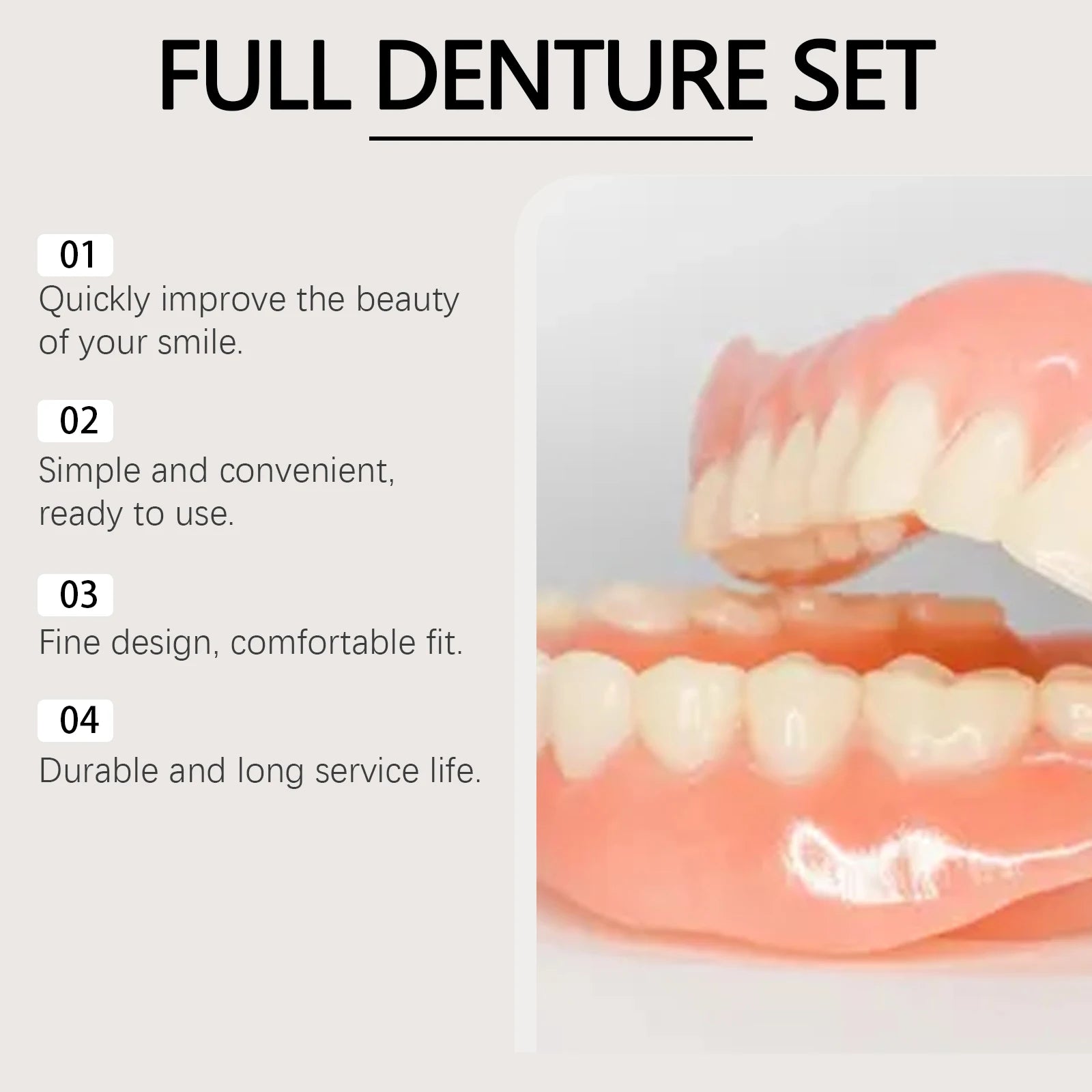Temporary Silicone Denture Set for Smile Restoration - 4