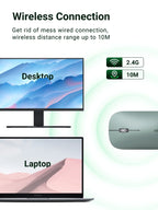 Slim Wireless Bluetooth Mouse with 4000 DPI Silent Click