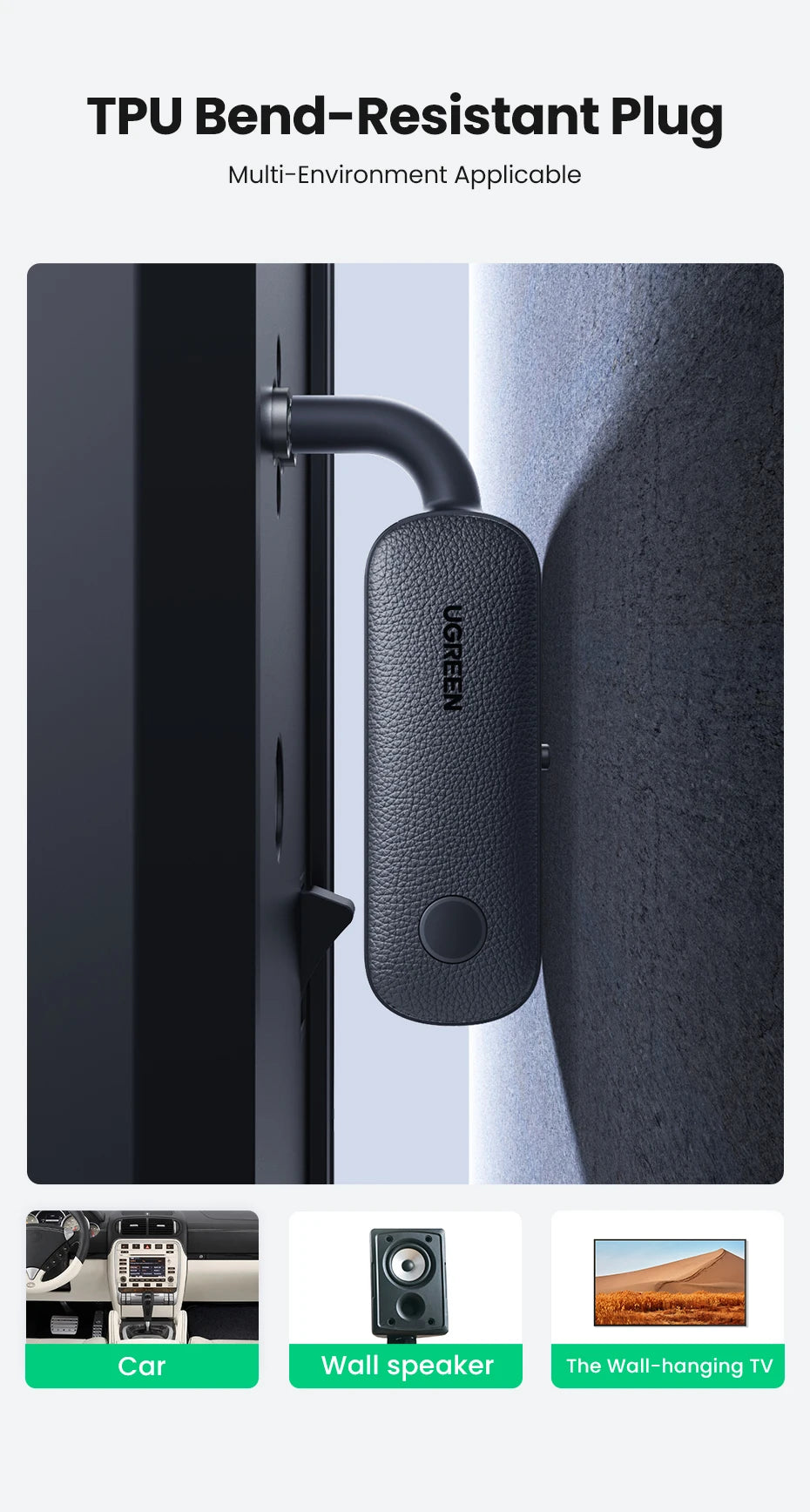 2-in-1 Bluetooth 5.0 Transmitter and Receiver for Car and Home Audio