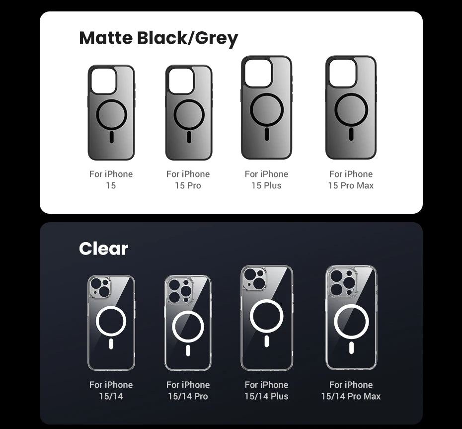 Magnetic Shockproof Clear Phone Case for iPhone 17 Series