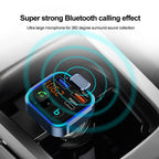 Bluetooth 5.0 FM Transmitter Car Adapter with 38W PD and QC3.0 Charger