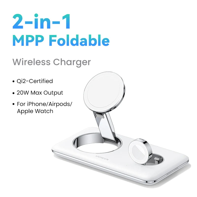 3-in-1 Magnetic Wireless Charging Station for iPhone and Apple Watch - 30