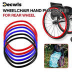 Non-Slip Silicone Wheelchair Hand Rim Covers for 24-Inch Wheels