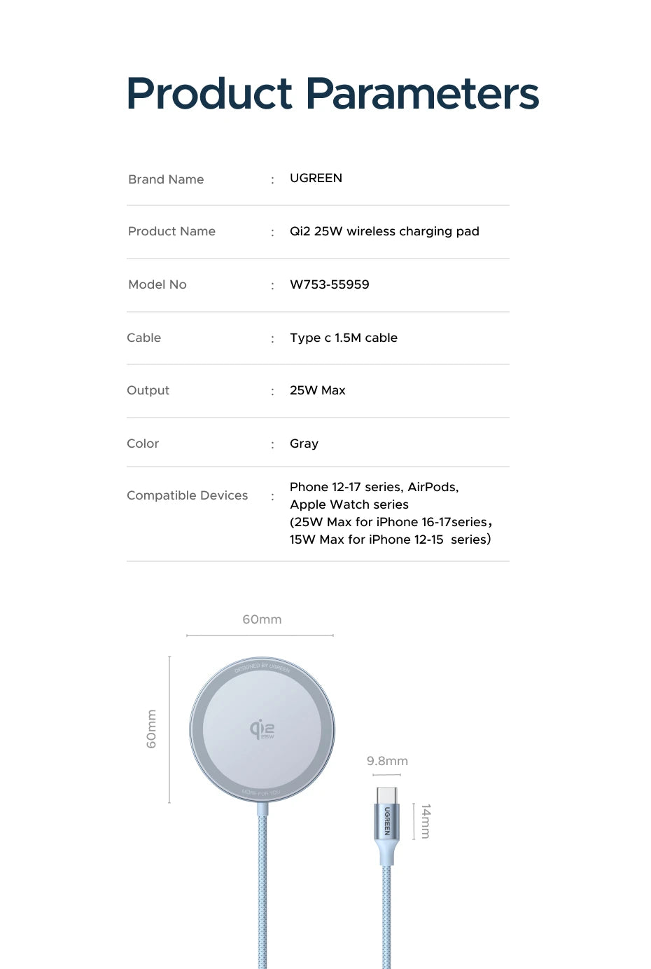 25W Qi2 Magnetic Fast Wireless Charging Pad for iPhone - 18