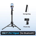 1.7m Extendable Aluminum Phone Tripod with Bluetooth Remote