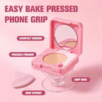 2-in-1 Matte Pressed Powder and Phone Grip with Mirror