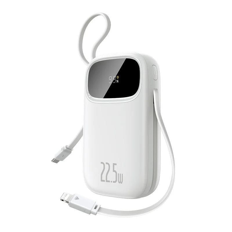 22.5W Fast Charging Power Bank with Built-in Cables - 32
