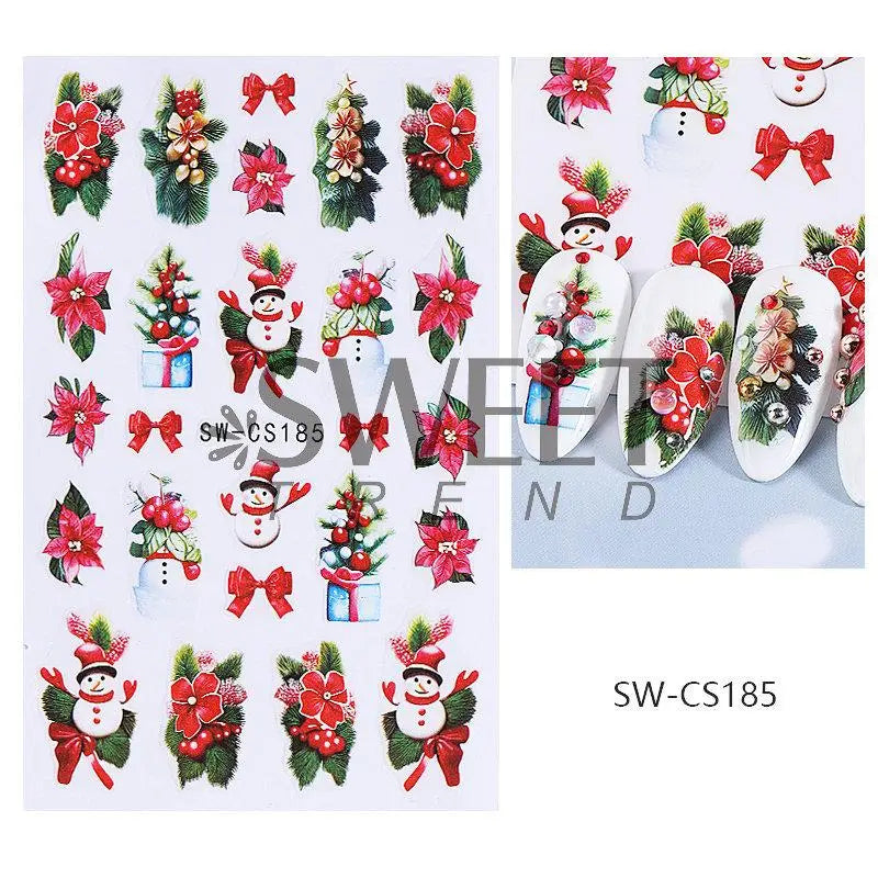 Christmas Cartoon Nail Art Decals