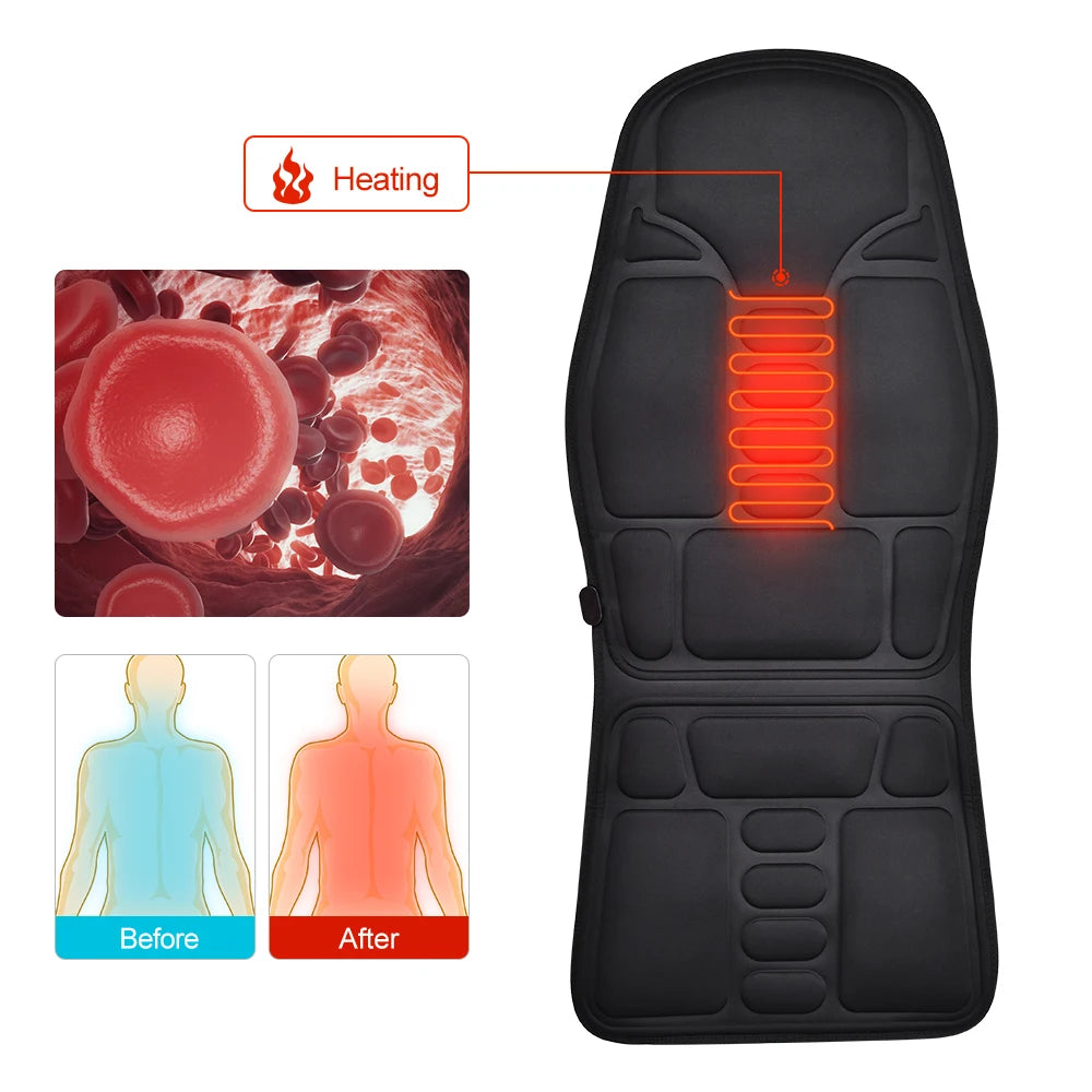 Full-Body Electric Heated Massage Chair Cushion - 16