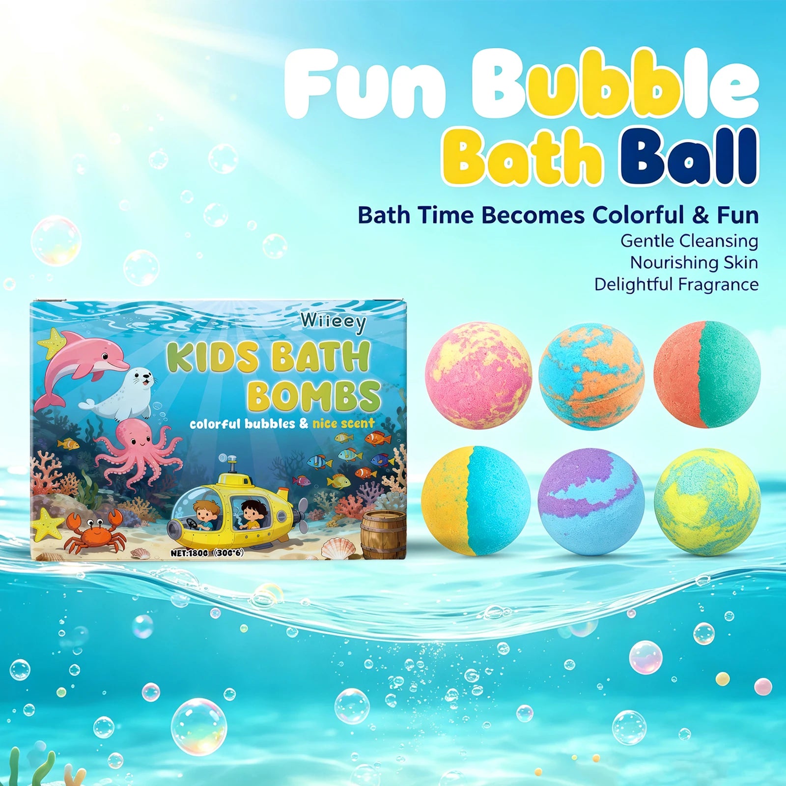 Moisturizing Fizzy Bath Bombs for Kids - 2