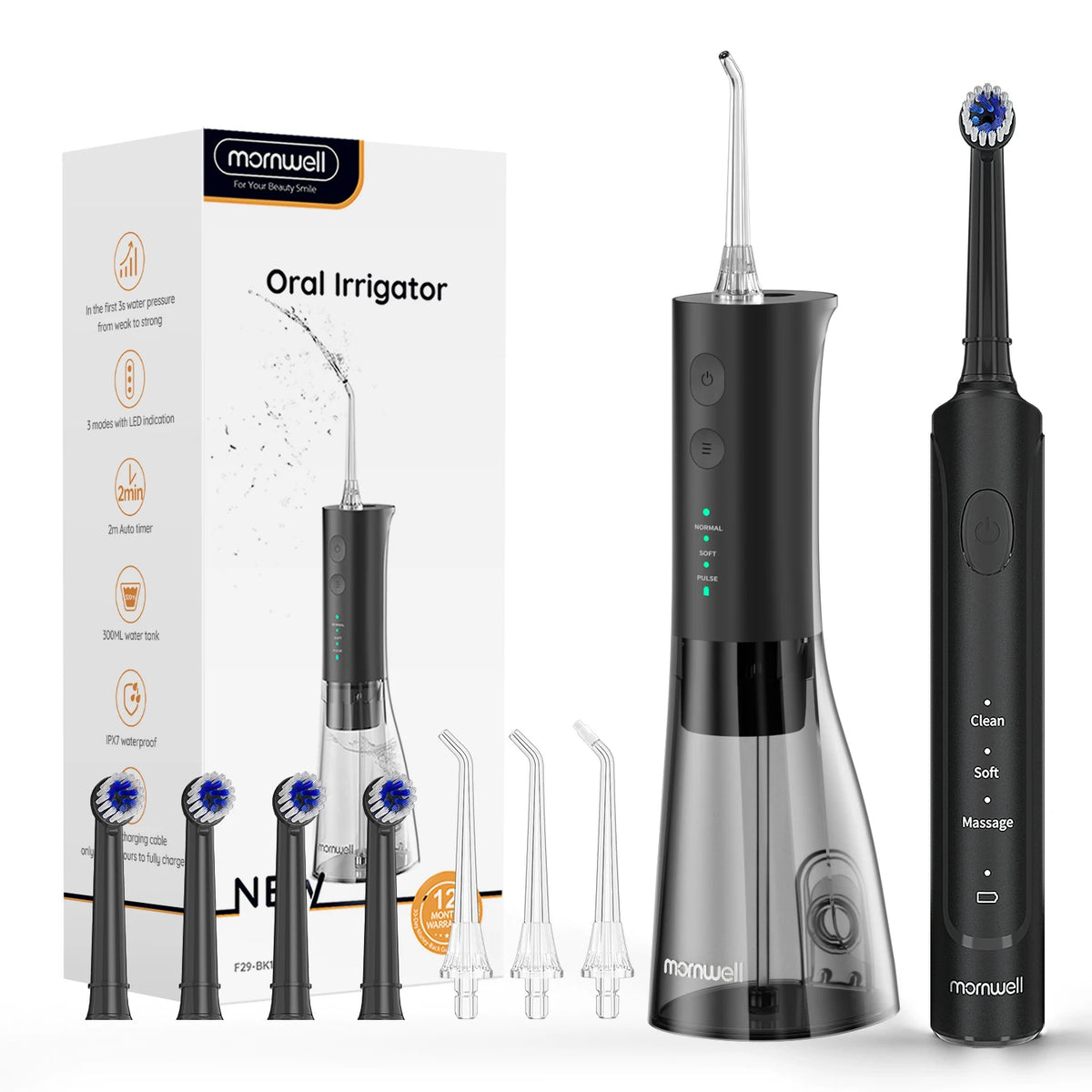 Electric Toothbrush and Water Flosser Dental Care Set