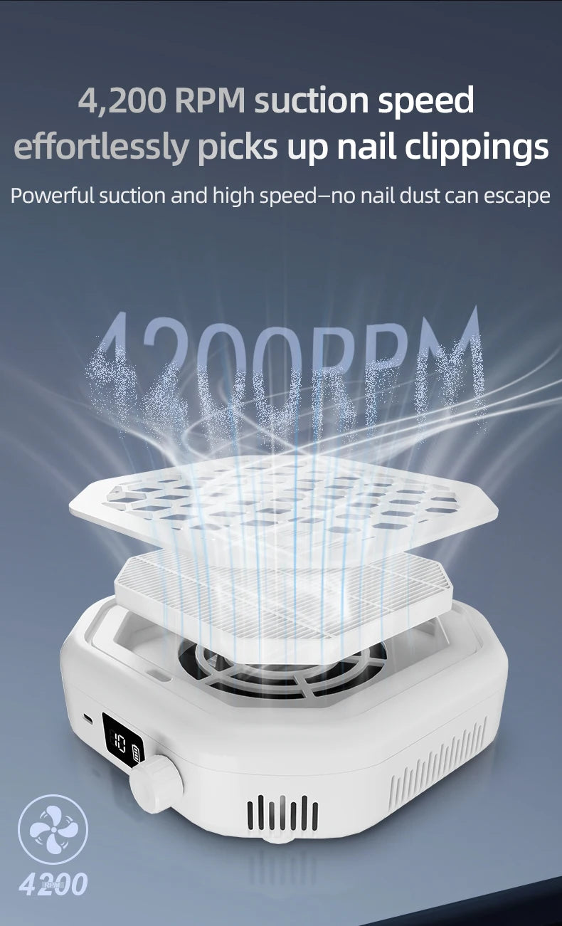 Rechargeable Cordless Nail Dust Collector