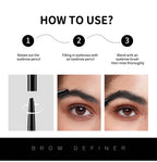 Waterproof Triangular Tip Eyebrow Pencil with Spoolie Brush