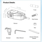 54W Motorcycle Dual Port USB Charger with Bluetooth Remote