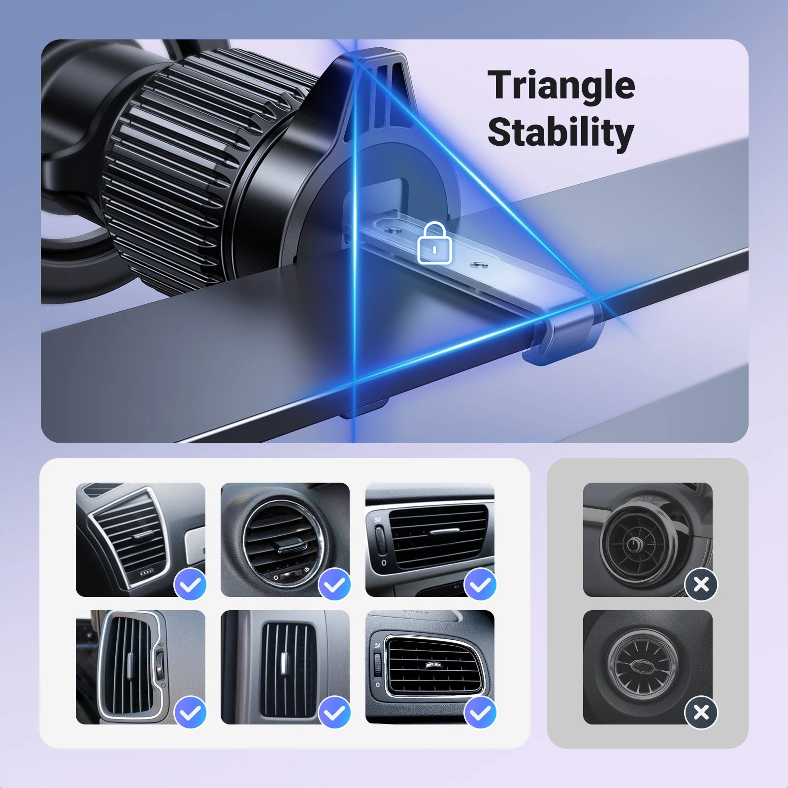 Magnetic Air Vent Phone Holder for Smartphones - 6