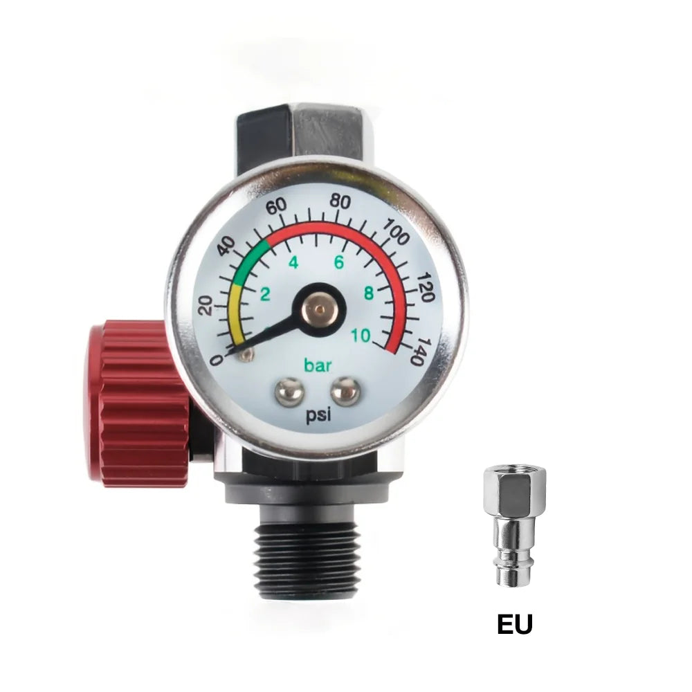 1/4" Air Pressure Regulator and Water Trap Filter for Spray Guns
