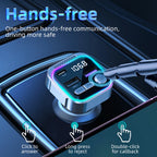 Bluetooth 5.3 FM Transmitter Car Radio Modulator PD and QC3.0 Charger