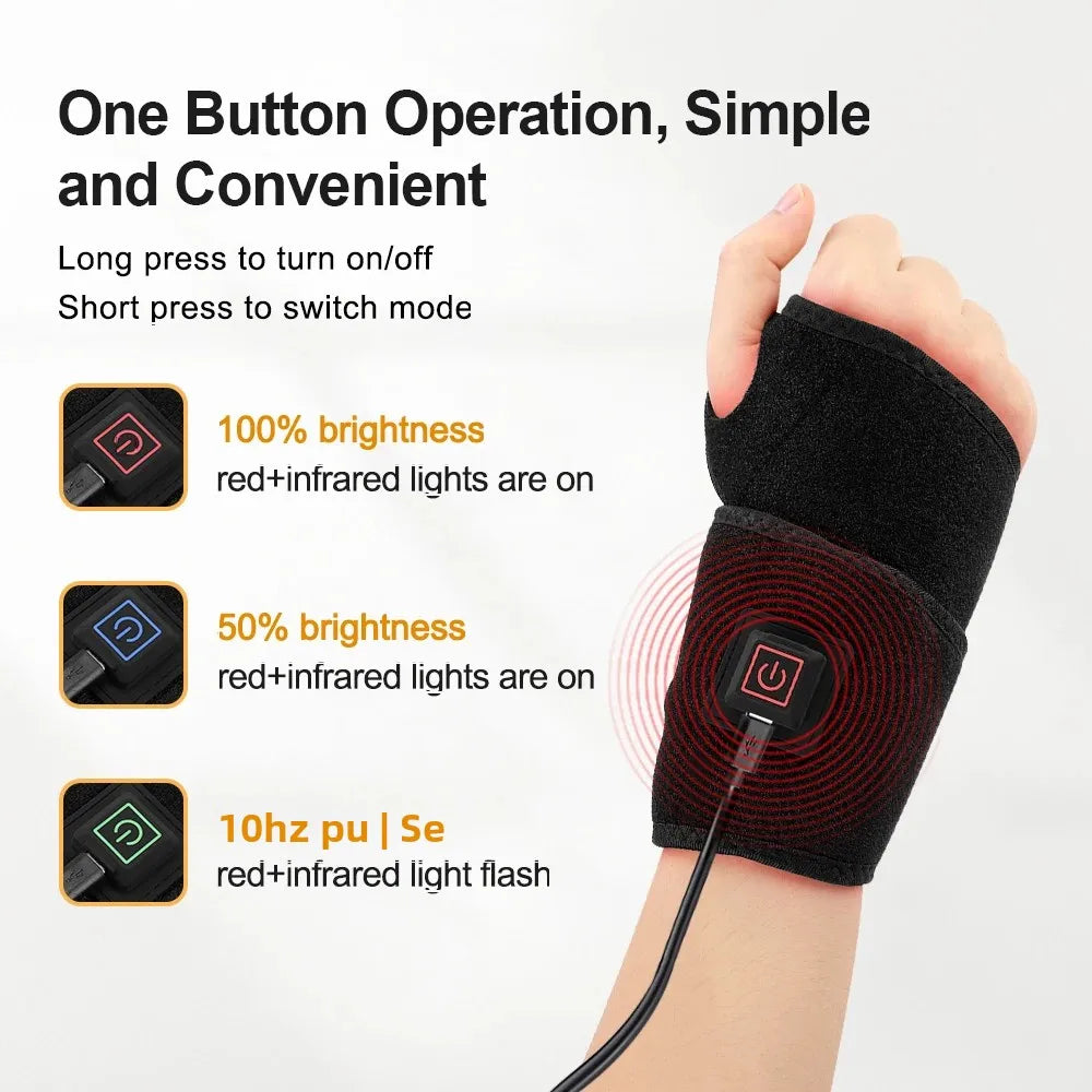 Infrared Red Light Therapy Wrist Brace for Joint Pain Relief