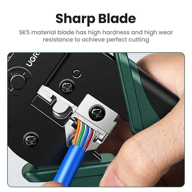 Multifunctional Ethernet Cable Crimper for RJ45 and RJ12 Connectors