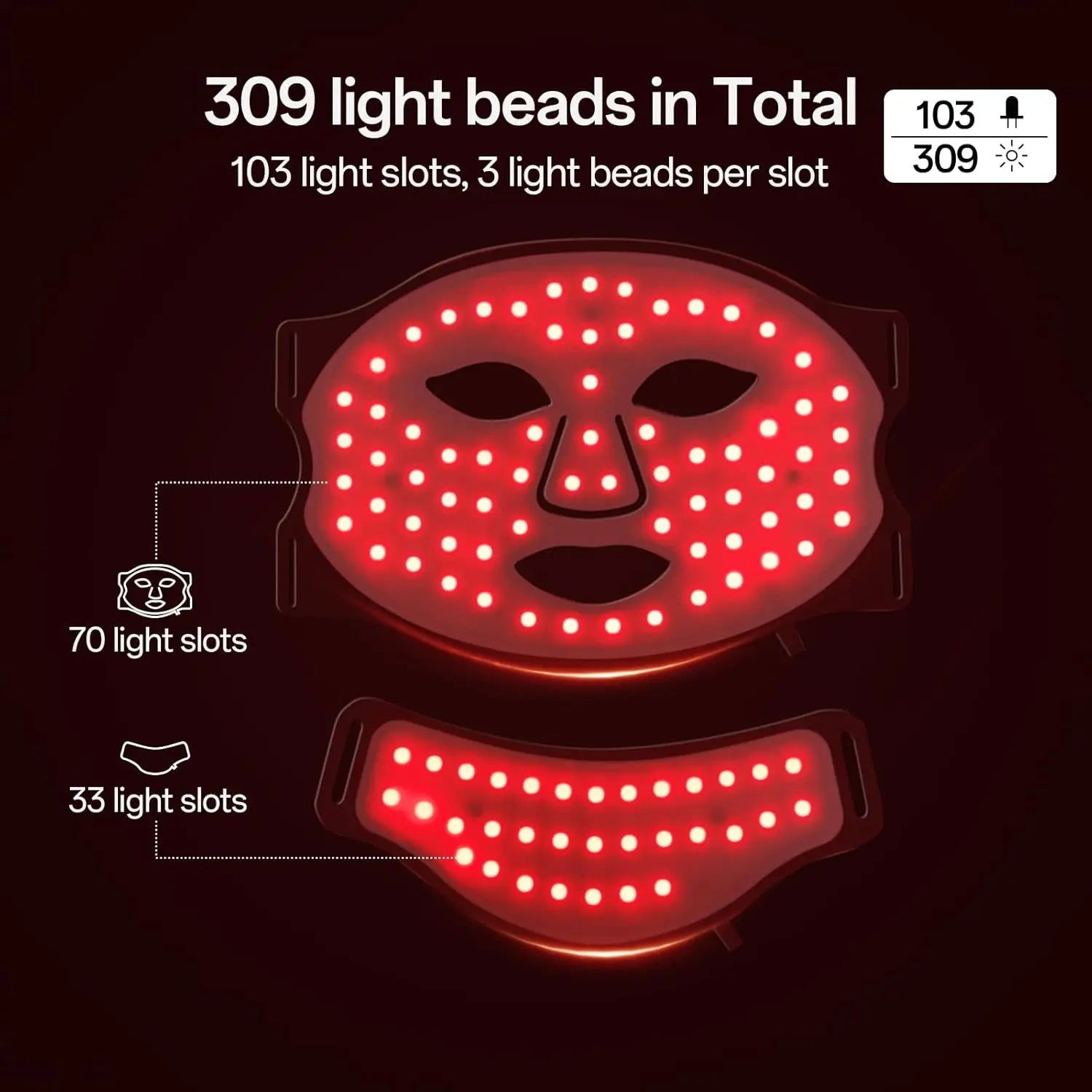 7-Color LED Light Therapy Face and Neck Mask - 2